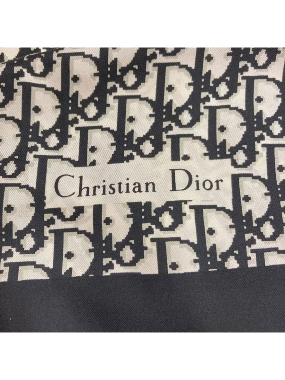 ★SOLD★ Dior Trotter Pattern Scarf Silk - Picture 4 of 11